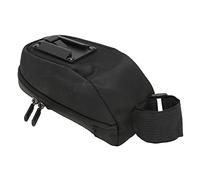 Alomejor Bike Saddle Bag Polyester PVC Rear Seat Storage Bag 22 X 8 X 8 Cm with Bracket Hook and Loop Fixation Reflective Strip for Road Mountain Bike Commuting Travel