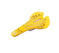 Alomejor Bike Saddle Engineering Plastic Bicycle Hollow Saddle 265 X 131 X 63mm with 40 Vent Holes 24 Degree Downward Design Lightweight for Mountain Road Track Bike Cycling (Yellow)