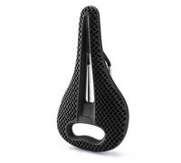 Alomejor Bike Saddle Seat, PP 3D Bicycle Replacement Saddle with 150mm Hollow Relief Zone, Shock Absorbing Breathable Road Mountain Seat for Men Women Indoor Outdoor (One Size)