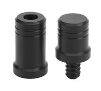 Alomejor Billiard Cue Joint Protector for MEZZ, 2-Pack Black Plastic | Threaded Shaft and Collar Guard 48g Lightweight Carry Impact-Resistant Build Compact Case Storage