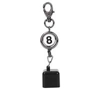 Alomejor Billiards Cue Chalk Holder Snooker Pool Retractable Drawing Belt Clip Key Chain Snooker Billiard Accessories