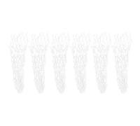 Alomejor Billiards Mesh Bag Snooker Table Net Bags Pool Table Accessories 6 Pcs/Set (White)