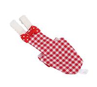 Alomejor Bird Diaper Comfortable Red Grid Pattern Parrots Pilot Suit for Macaw Budgies Parakeet, Cotton Cloth XS Size 9x5cm (S Red Plaid)
