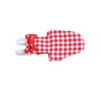 Alomejor Bird Diaper Comfortable Red Grid Pattern Parrots Pilot Suit for Macaw Budgies Parakeet, Cotton Cloth XS Size 9x5cm (25.5cm Red Plaid)
