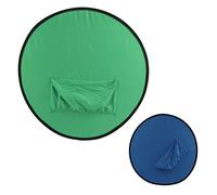 Alomejor Blue Green Backdrop 2 in 1 Background Screen for Online Teaching and Live Broadcast Elastic Oxford Cloth Material