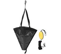Alomejor Boat Anchor Float Set 24-Inch Drift Sock Sea Anchor Drogue with Kayak Tow Rope Line Buoy Ball Float(black)