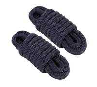 Alomejor Boat Dock Line Double Braided Nylon Boat Rope 2 Pack 3 8 in X 15 Ft Low Stretch Abrasion Resistant Hand Stitched Eyelets for Small Sailboats Pontoons Speedboats (Blue)
