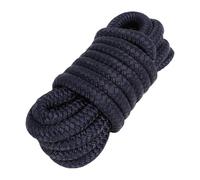 Alomejor Boat Dock Line, Double Weaving Nylon Dock Line 1/2 Inch X 15 Ft with 12 Inch Loop, Low Stretch Shock Absorption Marine Mooring Rope for Boats Up to 35 Ft Marina Lake (Navy Blue)