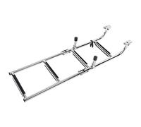 Alomejor Boat Folding 4 Steps Ladder, 316 Stainless Steel Stern Mount Ladder with Removable Adjustable Design and Anti Slip Steps, 34.3 X 10in for Pontoon Boats Yachts