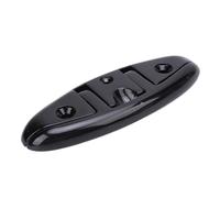 Alomejor Boat Folding Cleat, 316 Stainless Steel Dock Cleat 5in Black Coated Folding Dock, Foldable Low Profile Design, Polished Finish, Easy Install for Yachts Fishing Boats