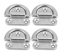 Alomejor Boat Folding Pad Eye 316 Grade Stainless Steel Yacht Boat D Ring Boat Tie Down Cleat