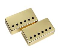 Alomejor Brass Electric Guitar Pickup Cover Professional Sound Enhancer for Gold 2Pcs Suitable for Electric Guitars (50mm 52mm)
