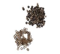 Alomejor Brass Eyelets with Washers, 4mm-6mm Sizes (6mm) | Durable metal material, Ideal for leather crafting, 100 pieces per pack, Replacement for shoelaces, clothing