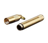Alomejor Brass pill box, durable portable multi purpose medicine container, travel pill case, brass holder for hikers travelers smokers outdoor adventures