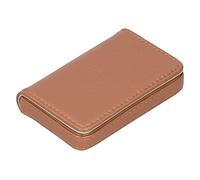 Alomejor Business Card Holder Design Large-Capacity for Office Managers PU Leather Portable for Men Women (001#)