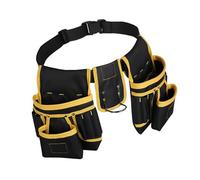 Alomejor Canvas Tool Pouch Durable Work Belt for Electricians DIY, Adjustable Utility Waist Bag for Heavy Duty Work, Oxford Material (Yellow)