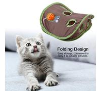 Alomejor Cat Interactive Toy Foldable 9 Mouse Holes Bell Mouse Training Toy for Cats Made of Polyester Cloth