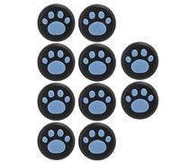 Alomejor Cat Joystick Thumb Grip Covers, Silicone Caps for/Lite, Durable and Easy to Clean - 10 Pack (Blue claws on black)