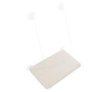 Alomejor Cat Window Perch, Suction Cup Hammock Window Mounted Bed Space Saving Detachable Washable Pet Resting Seat for Cats Small Animals (Beige)