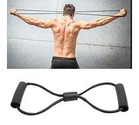 Alomejor Chest Expander Rope 8 Word Resistance Exercise Elastic Band Chest Developer for Sports Workout Combined Fitness Supplies
