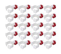 Alomejor Chicken Waterer Nipples Durable Chicken Nipple Feeder for Poultry Duck Bird for Large Scale Farming Stainless Steel+Plastic 20pcs
