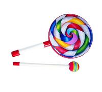 Alomejor Children Hand Drum, Percussion Instrument for Kids Music Education, with Durable PVC Material, for Chorus Single Playing and Music Class (6 Inch)