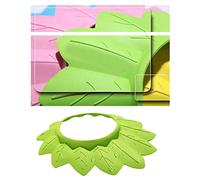 Alomejor Children Soft Shower Bath Safety Hat for Fun Bath Experience, Elastic Leaf Shaped Cap for Kids, EVA Material, 1 Pack (Green)