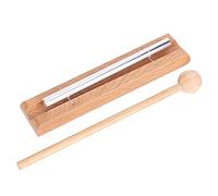 Alomejor Chime, Aluminum and Beech Wood Percussion Instrument with Wooden Mallet, for Sound Therapy Yoga Meditation Mindfulness Exercises