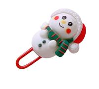 Alomejor Christmas Paper Clamp/Holder Cute Decorative Document Clamp for Office Kids Students, Premium Resin Metal Bookmark Paperclip for Festive Ambience (Snowman)