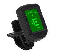 Alomejor Clamp/Holder On Guitar Tuner Lightweight Portable Quick Response Tuning Tool for Guitarists and Musicians ABS Shell