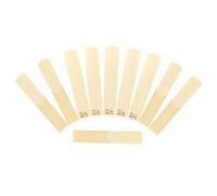 Alomejor Clarinet Reeds, 10 Pack, Thinner Vamp Design, Rich Sound,for Clarinet Beginner and Player (2.5)