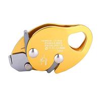 Alomejor Climbing Descender Self Braking Stop Descender Professional Belay Device Rock Climbing Tree Rigging Gear Equipment for 11-12.5mm Single Rope