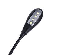 Alomejor Clip Lights LED USB Rechargeable Music Stand Reading Light Flexible Clip Reading Lamp with USB Cable Adjustable Arm for Home or Outdoor Use(8 Beads)