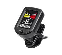 Alomejor Clip On Guitar Tuner, Color Backlit LED Screen Portable Tuner with Rotating Silicone Clip for Guitar Bass Violin Ukulele Twelve-Tone Equal Temperament