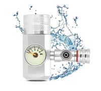 Alomejor CO2 Regulator Aquarium Large Display Single Gauge Precision Control for Aquatic Plants Growth Perfect for Aquarium Enthusiasts (Small single meter g5/8 without bubble meter)
