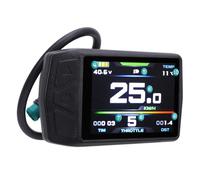 Alomejor Color Screen Cycling Panel, LCD Meter with USB Charging Port with ABS Material Fits 24-48V for KT TF01