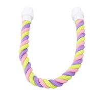 Alomejor Colorful Bendable Bird Rope Perch Toy for Parrots, Flexible Cotton Stand for Cockatiels Lovebirds Budgies (M)