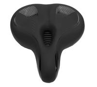 Alomejor Comfortable Bike Saddle for Women Men Premium Memory Foam Bike with Shock Absorbing Ball & Hollow Design for Mountain Road Electric Bicycle (Black)