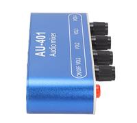 Alomejor Compact 4 in 1 Out Stereo Mixer Volume Control for Headphones and Speakers Sturdy Aluminum Alloy