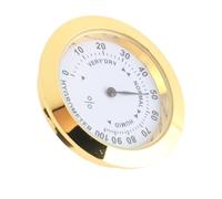 Alomejor Compact Violin Hygrometer, Round Alloy Guitar Humidity Meter for Violin and Guitar Players