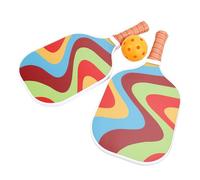 Alomejor Composite Material Paddle Set for Sports, Textured Grip Surface and 4 Balls Included, Great for Exercise or Home Fun (A Set)