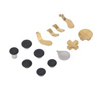 Alomejor Controller Thumbsticks Paddles D Pads Stylish Texture 13 Pcs Set for Series 2 Customization Accessories Rubber (Gold)