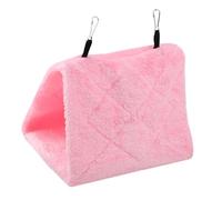 Alomejor Cozy Plush Bird Hammock, Soft Pet Tent for Parakeets and Cockatiels, Easy Installation with Metal Hooks and Dual Entrance for Warm Winter Shelter (M)