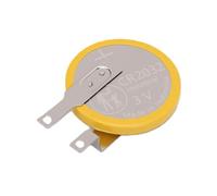 Alomejor CR2032 Battery with Tab Replacement for Gameboy Cartridge, | 3V Non Rechargeable Coin Cell, Solder Tabs with Red/black Sleeves, Operates -20°C to 60°C