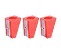 Alomejor Cue Tip Trimmer 3pcs Portable Billiard Cue Tip Repair Shaper Trimmer Tool Pencil Sharpener Design for Billiard Pool Cue Snooker Tips(Red)