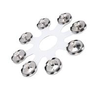 Alomejor Cymbal Ching Ring, Instant Tambourine Effect with 8 Pair Stainless Steel Jingle for Hi Hats Crashes Rides and Stacks