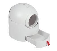 Alomejor Detachable White 45L Large Capacity Semi Automatic Enclosed Cat Litter Box for Indoor