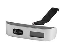 Alomejor Digital LCD Electronic Luggage Scale Portable Easy-to-Read Temperature Testing for Travelers Silver 5.1"