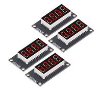Alomejor Digital LED Display Module 4-Pack, High Visibility 0.36" 7 Segment Display for Machine Control, Reliable PCB Board, Practical Installation (Red MRA110B)