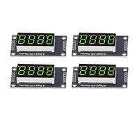 Alomejor Digital LED Display Module 4-Pack, High Visibility 0.36" 7 Segment Display for Machine Control, Reliable PCB Board, Practical Installation (Green MRA110E)